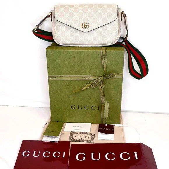 Gucci Envelope Flap Ophidia Pochette Crossbody - Picture 1 of 5